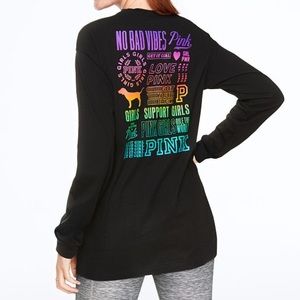 Victoria secret pink campus long sleeve tee
